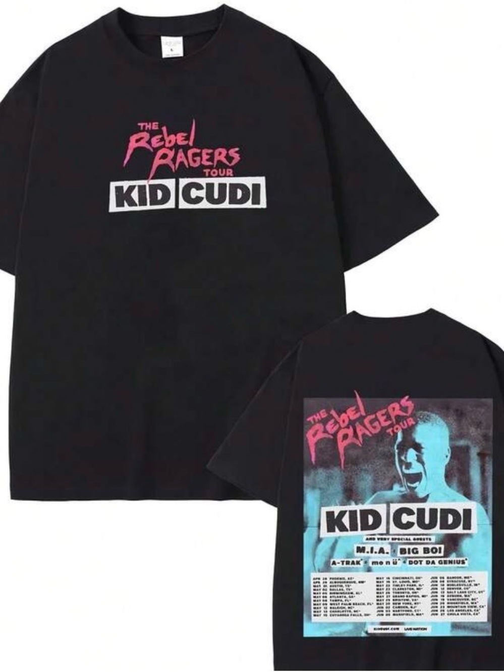 Kid Cudi 'The Rebel Ragers' Black Short-Sleeve Tee  S-XL